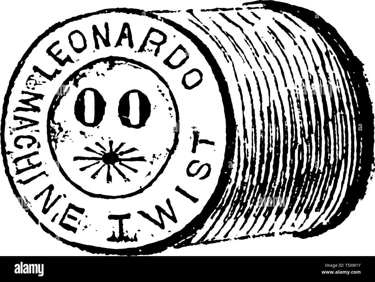 Rocchetto di filo, esso è di solito un basso cilindro flangiato su cui il filo e il cavo o la carta è avvolta per la distribuzione o l'uso, utilizzati per il trasporto di vario tipo Illustrazione Vettoriale