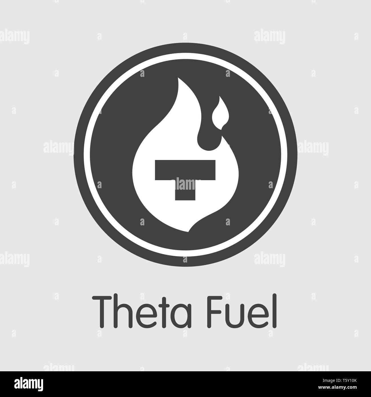 TFUEL - Theta carburante. Il logo del commercio di monete o emblema di mercato. Illustrazione Vettoriale TFUEL - Theta carburante. Il logo del commercio di monete o emblema di mercato. Illustrazione Vettoriale