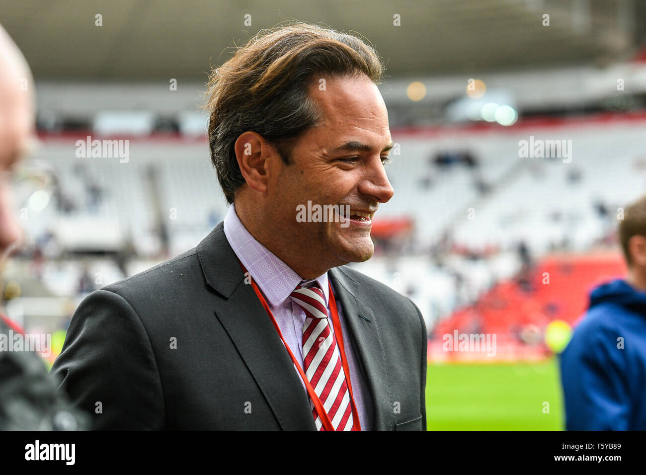 SUNDERLAND, 27 Aprile - Charlie Methven di Sunderland durante la scommessa del Cielo lega 1 corrispondenza tra Sunderland e Portsmouth presso lo stadio di luce, Sunderland sabato 27 aprile 2019. (Credit: Iam masterizzare | MI News) solo uso editoriale, è richiesta una licenza per uso commerciale. Nessun uso in scommesse, giochi o un singolo giocatore/club/league pubblicazioni. La fotografia può essere utilizzata solo per il giornale e/o rivista scopi editoriali. Credito: MI News & Sport /Alamy Live News Foto Stock