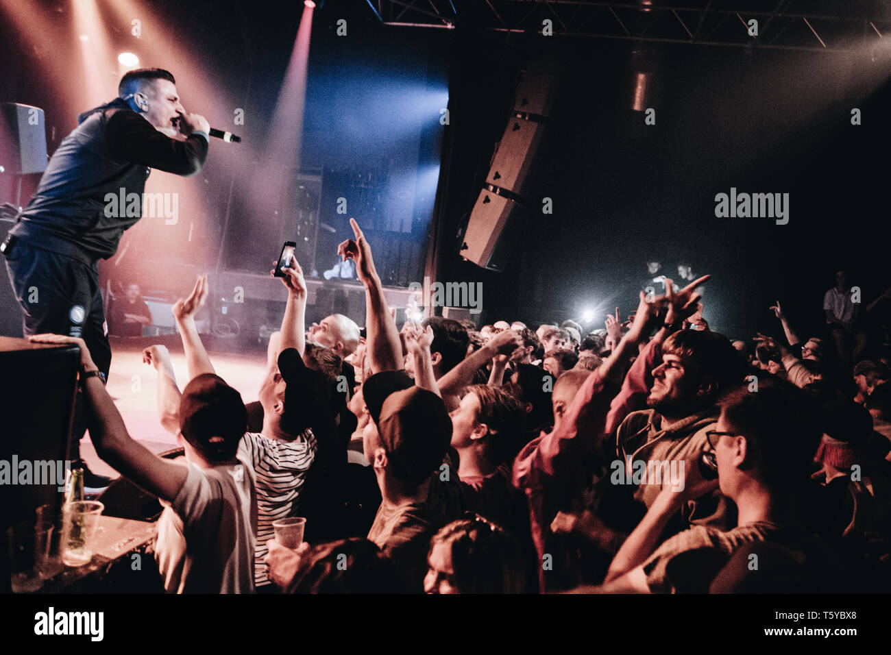 Danimarca Copenhagen - Aprile 26, 2019. Il rapper tedesco e paroliere Gzuz esegue un concerto dal vivo a Pumpehuset in Copenhagen. (Photo credit: Gonzales foto - Flemming Bo Jensen). Foto Stock