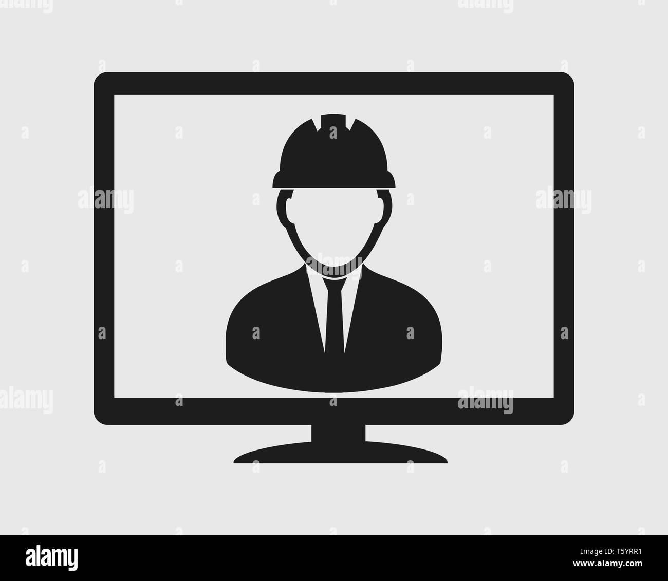 Tecnico Online l'icona della squadra. Illustrazione Vettoriale