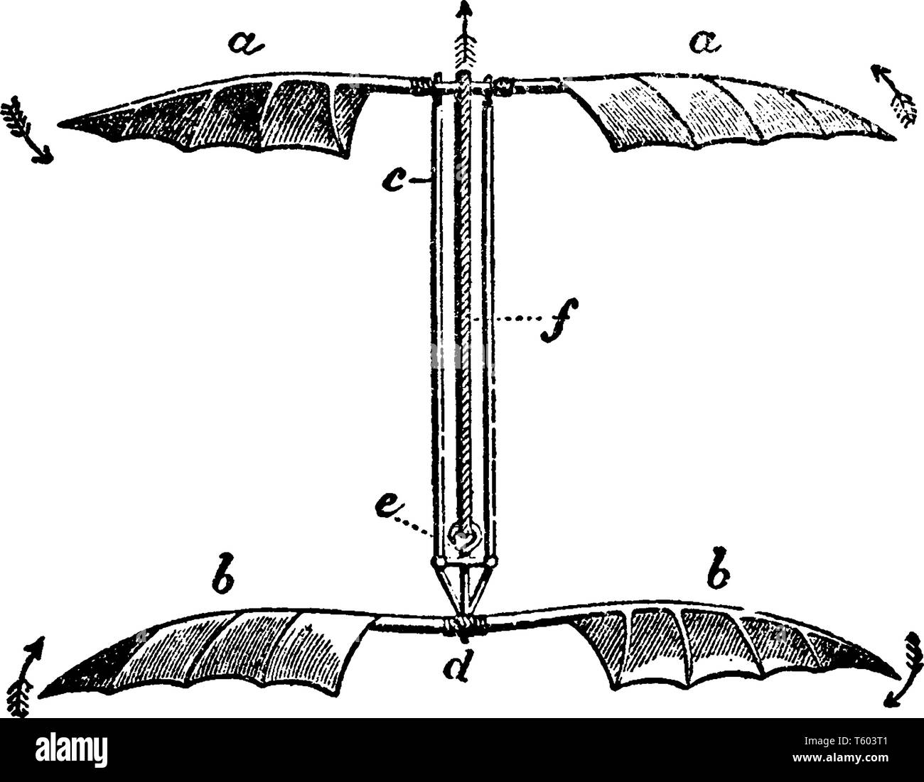Modello a vite che è molle di orologio del modello più piccolo è notevole per la sua leggerezza, vintage disegno della linea di incisione o illustrazione. Illustrazione Vettoriale