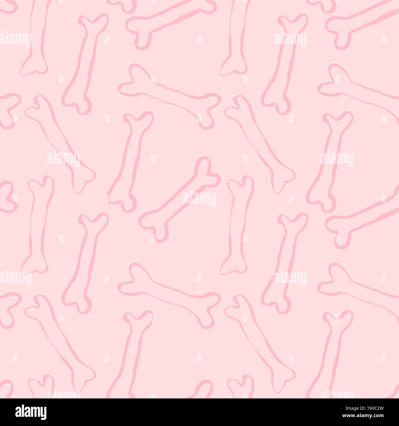 Ossa Seamless pattern. Pet Shop sfondo vettoriale. Illustrazione Vettoriale