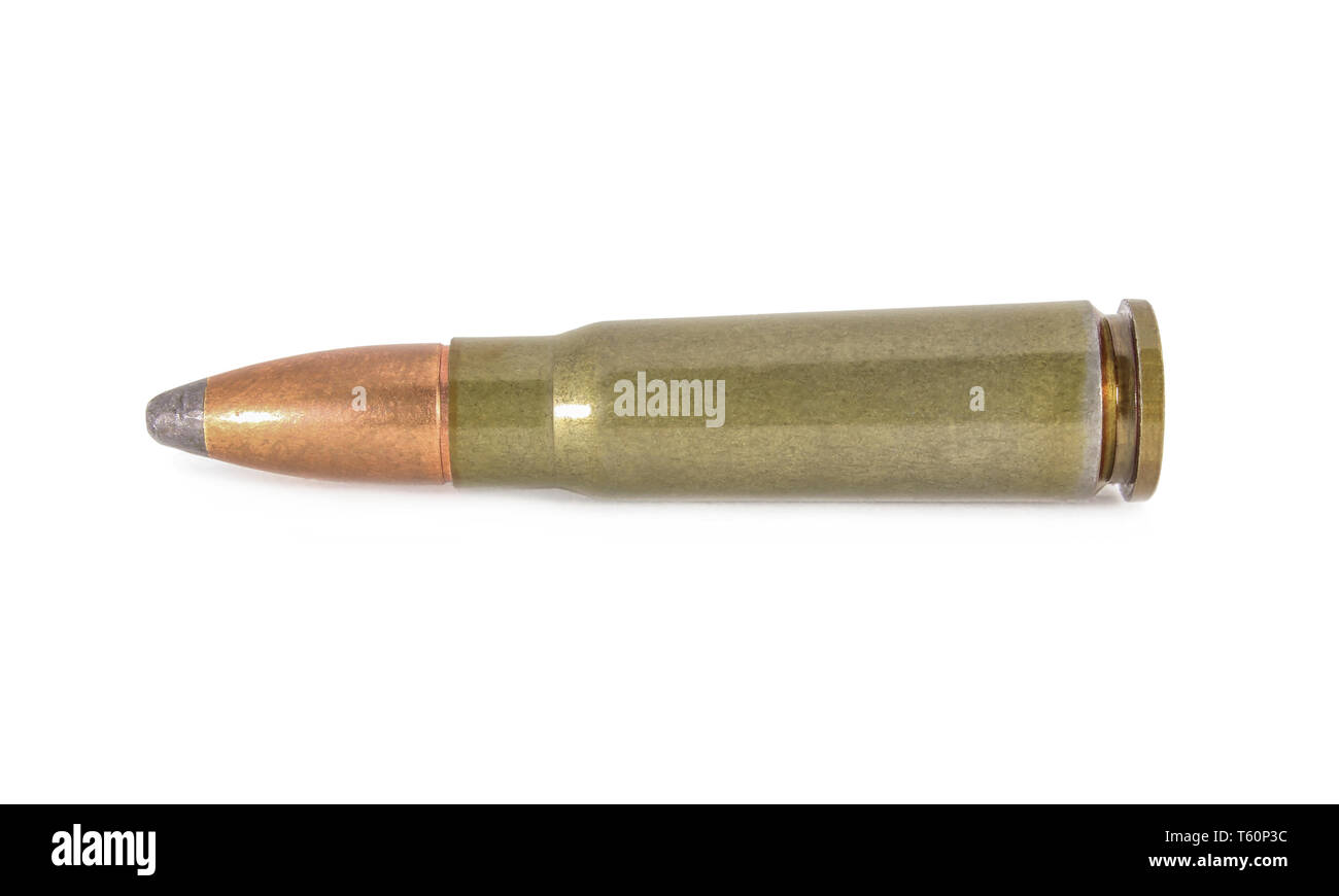 Patrono per la carabina isolato su uno sfondo bianco Foto Stock