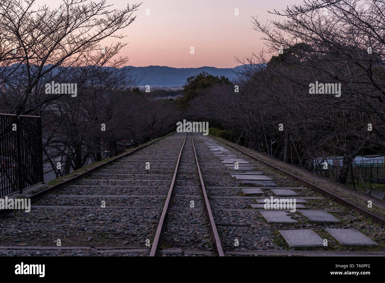 Keage incline al crepuscolo, Higashiyama-Ku, Kyoto, Giappone Foto Stock