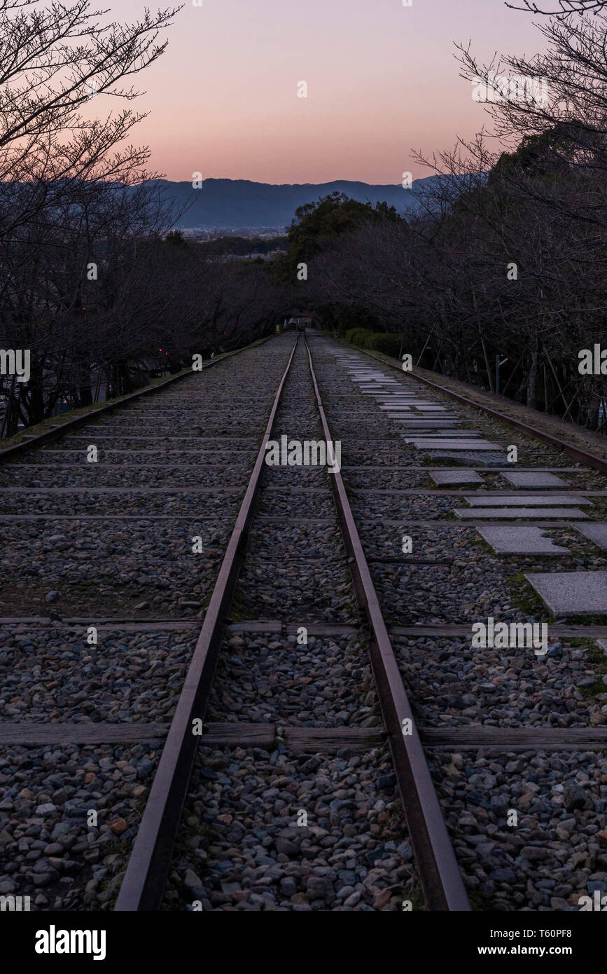 Keage incline al crepuscolo, Higashiyama-Ku, Kyoto, Giappone Foto Stock