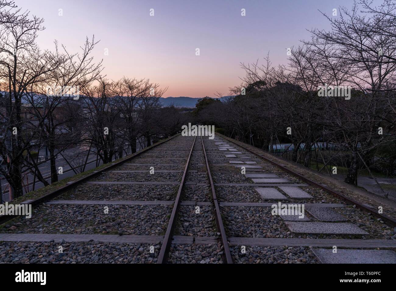 Keage incline al crepuscolo, Higashiyama-Ku, Kyoto, Giappone Foto Stock