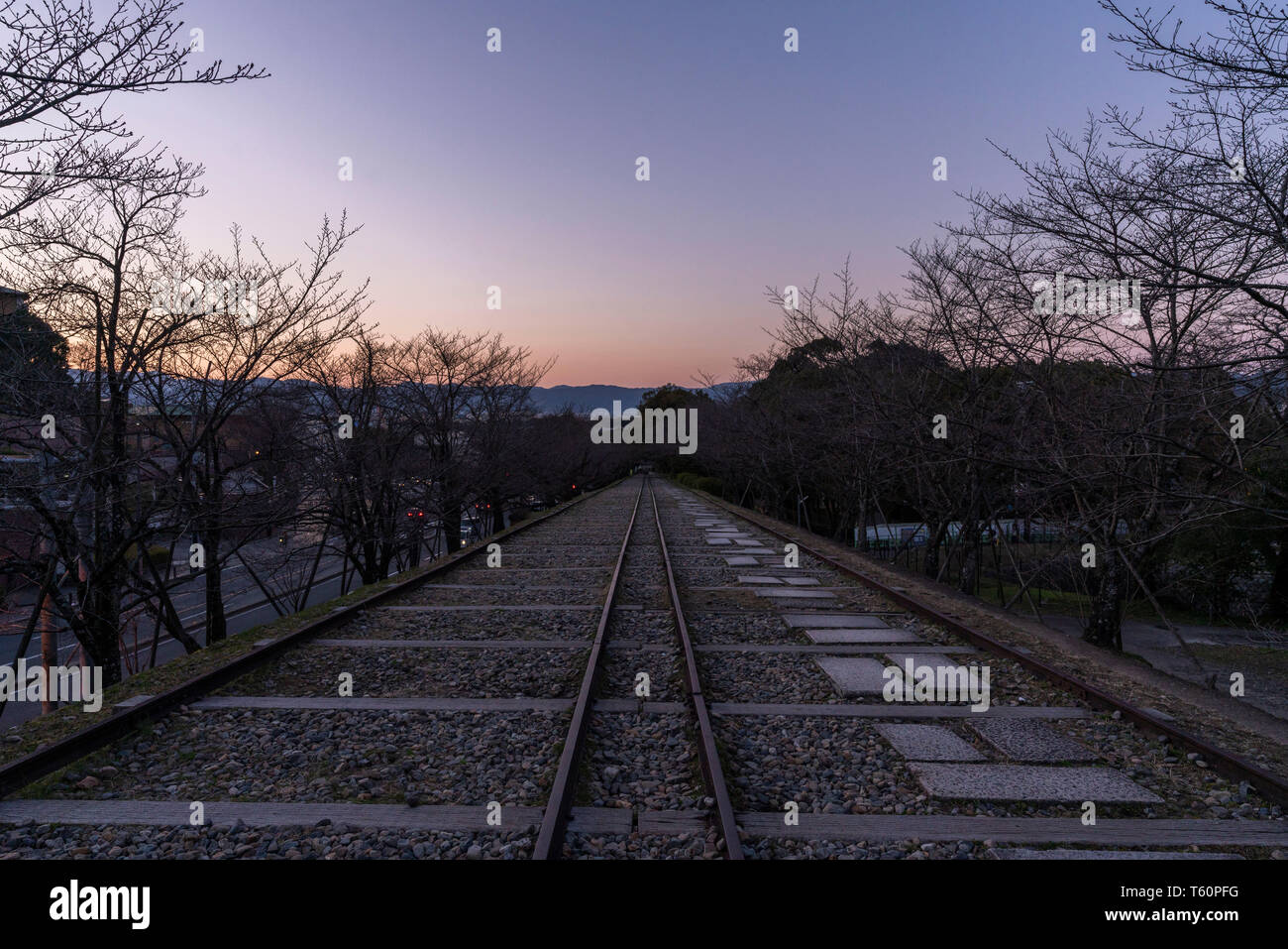Keage incline al crepuscolo, Higashiyama-Ku, Kyoto, Giappone Foto Stock