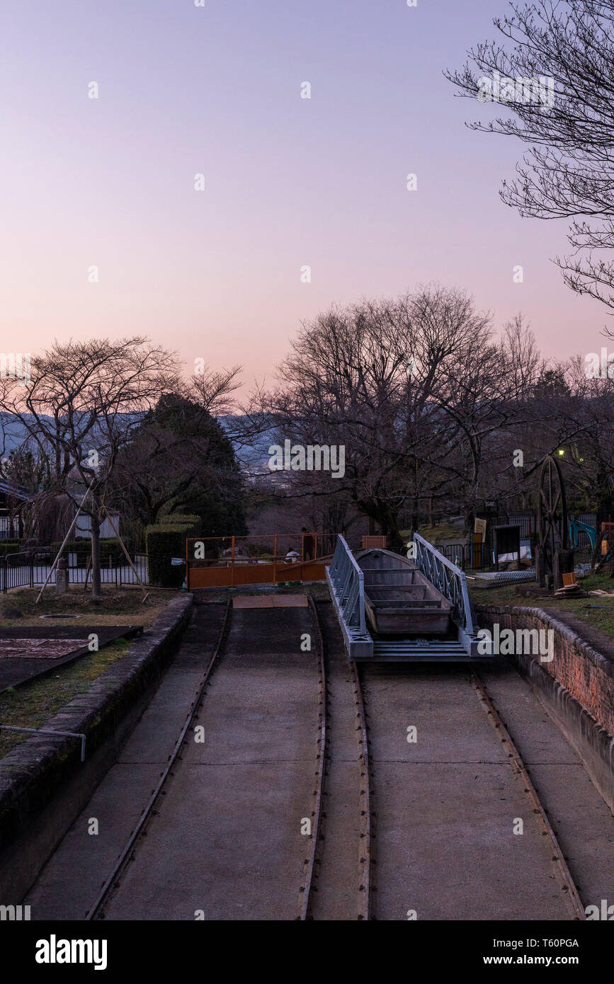 Keage incline al crepuscolo, Higashiyama-Ku, Kyoto, Giappone Foto Stock