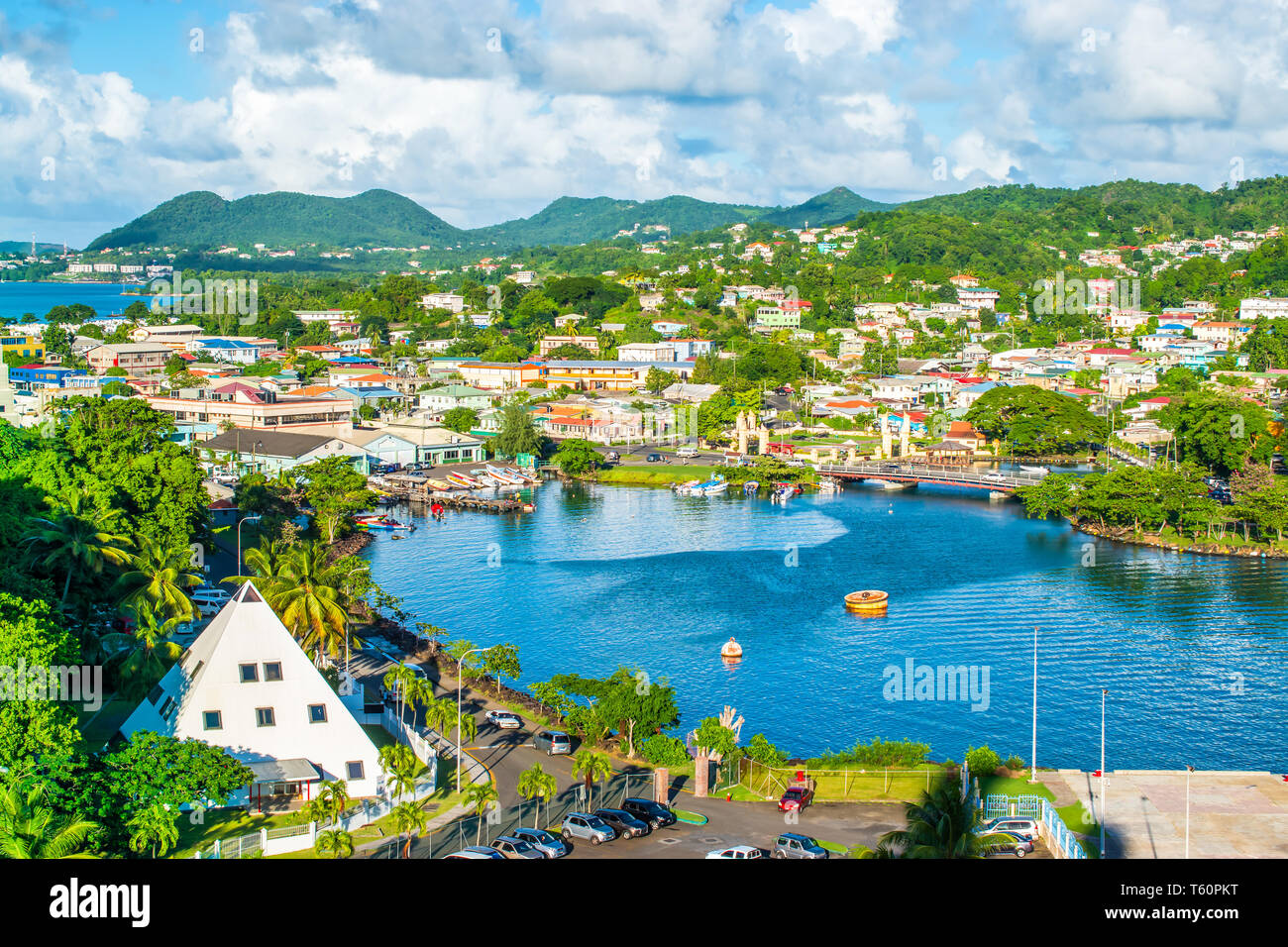 Castries, St Lucia, dei Caraibi Foto Stock
