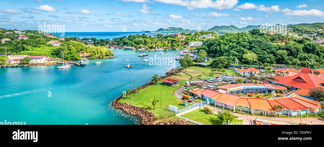 Castries in St Lucia, Caraibi orientali Foto Stock