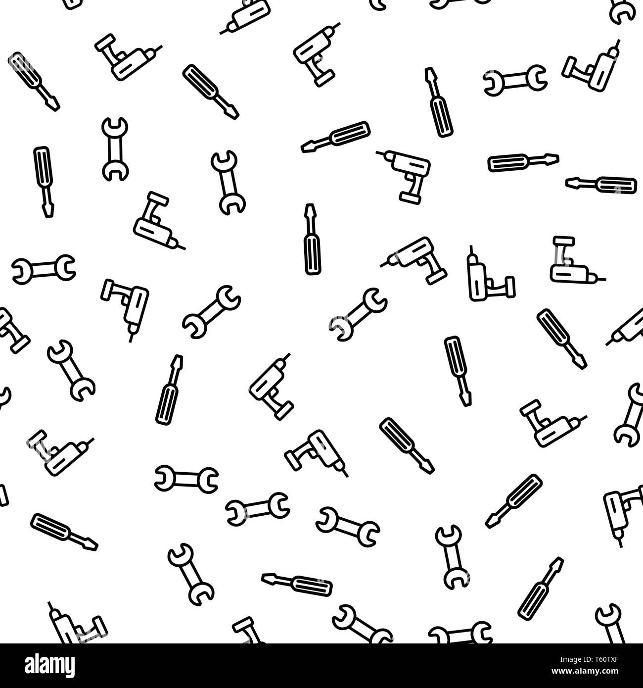 Strumento per la riparazione senza giunture vettore di pattern Illustrazione Vettoriale