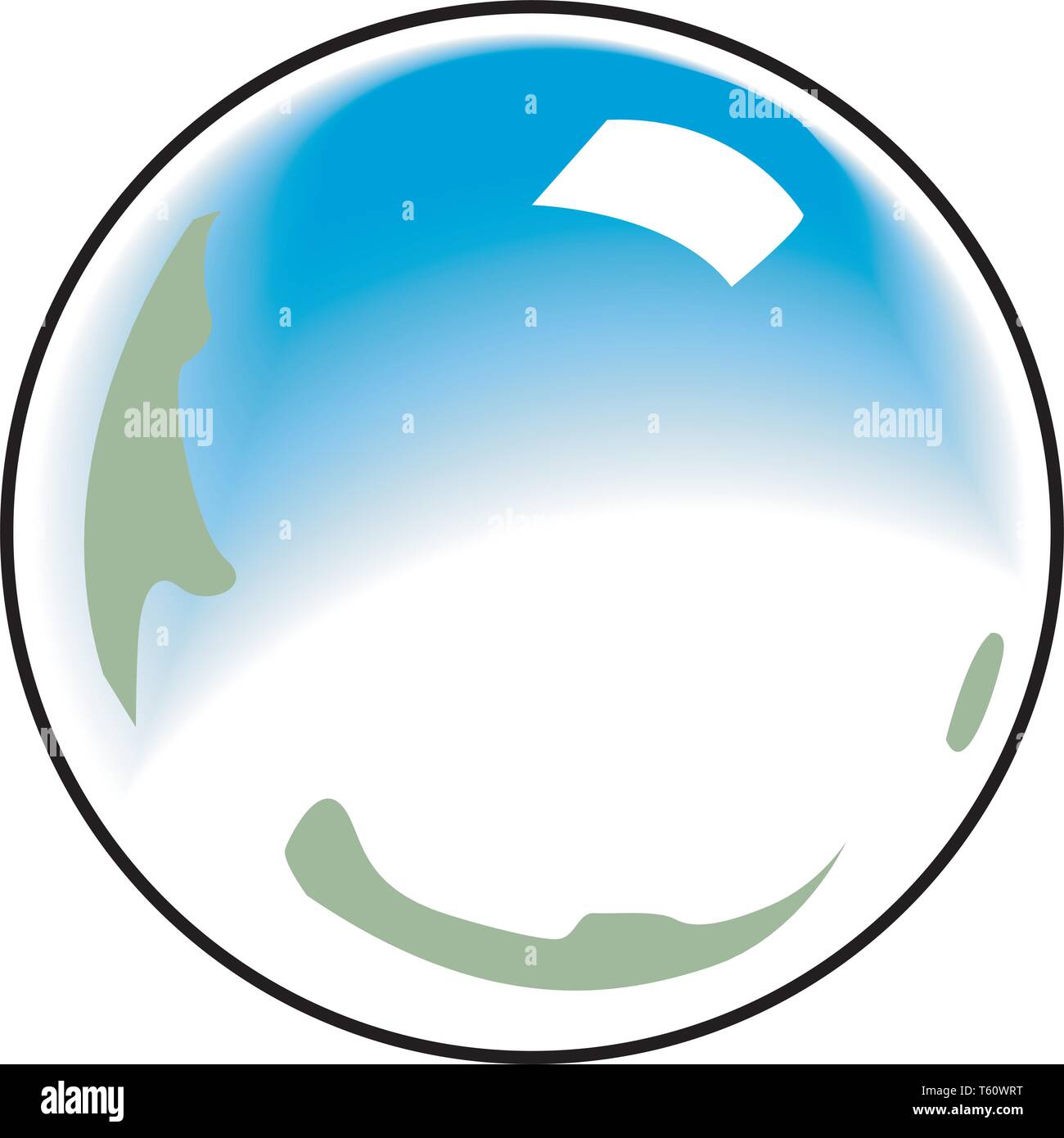 Sfera di cristallo illustrazione vettoriale Illustrazione Vettoriale