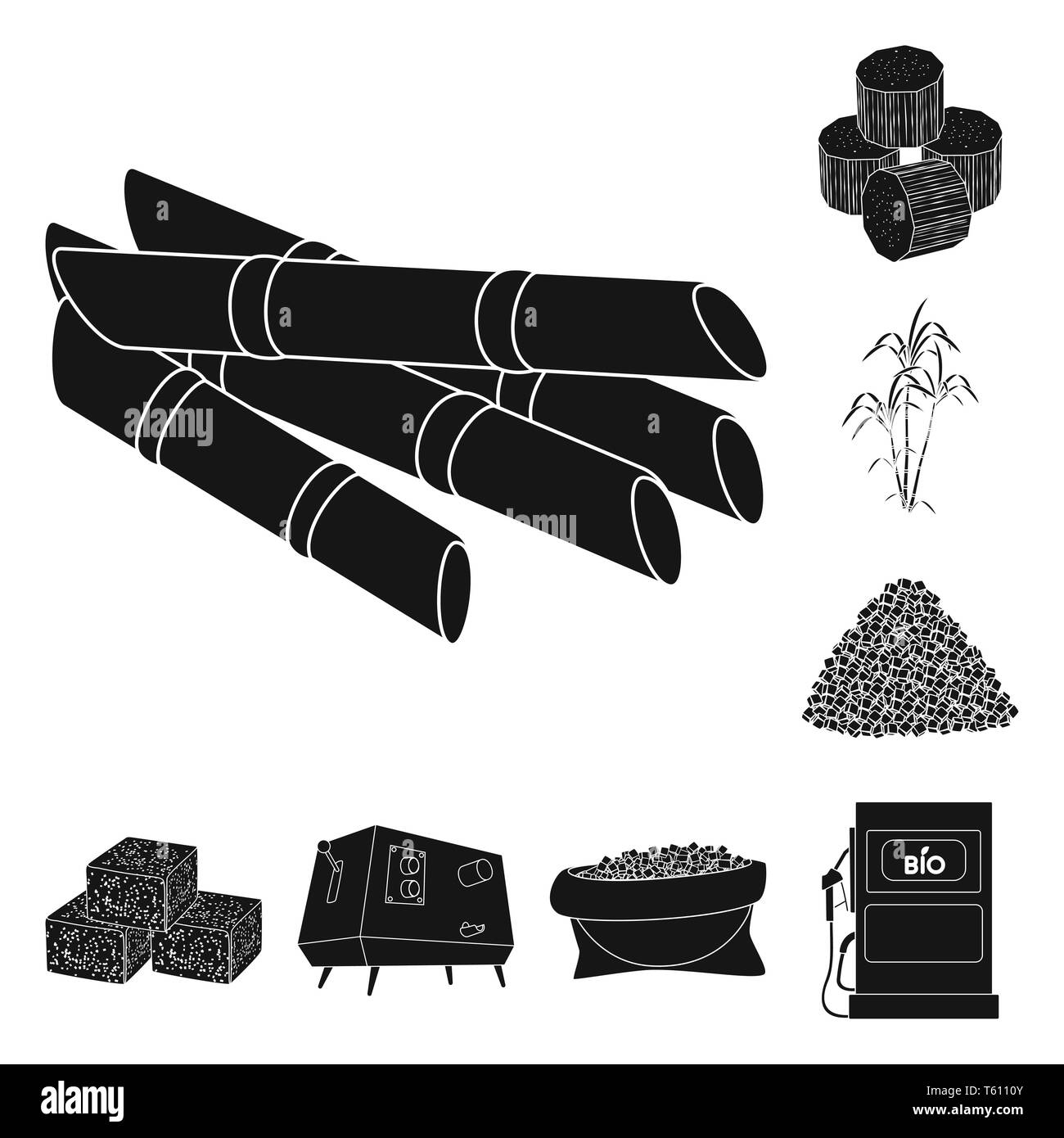 Stick,pezzo,bush,cube,spremiagrumi,benzina,succhi di frutta,palm,granulata,cibo,macchina,l'ugello,crop,marrone,crescita,l'ingrediente,automatico,il carburante,verde,jaggery,ramo,il diabete,metalli,bio,materie,blocco,bianco,contenitore,saccarosio,technology,la canna da zucchero, di canna da zucchero,,campo,impianto,plantation,agriturismo,l'agricoltura,impostare,vettore,icona,immagine,isolato,raccolta,design,l'elemento,graphic,segno,Black,semplici vettori vettore , Illustrazione Vettoriale