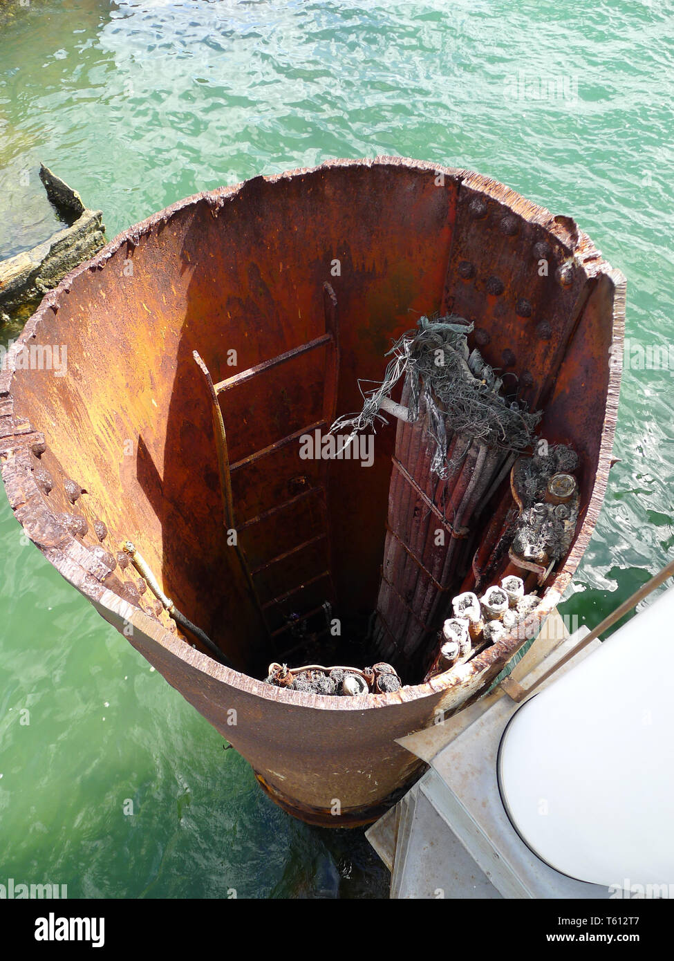 USS Arizona a Pearl Harbor Memorial su Oahu, Hawaii Foto Stock