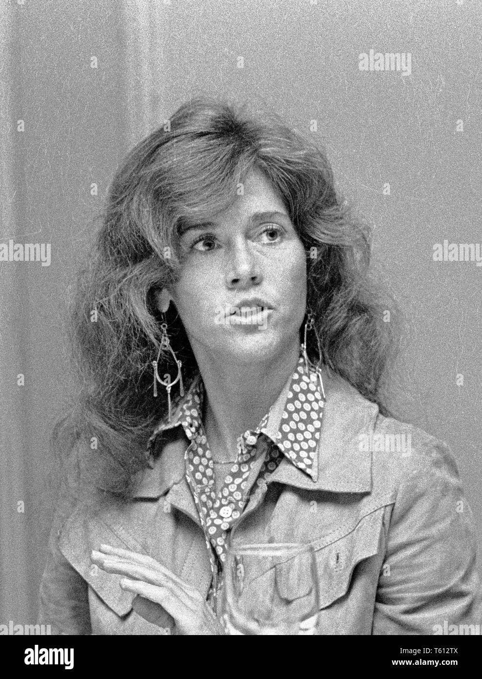 Attrice, Jane Fonda, Ottobre 17, 1977, California Foto Stock