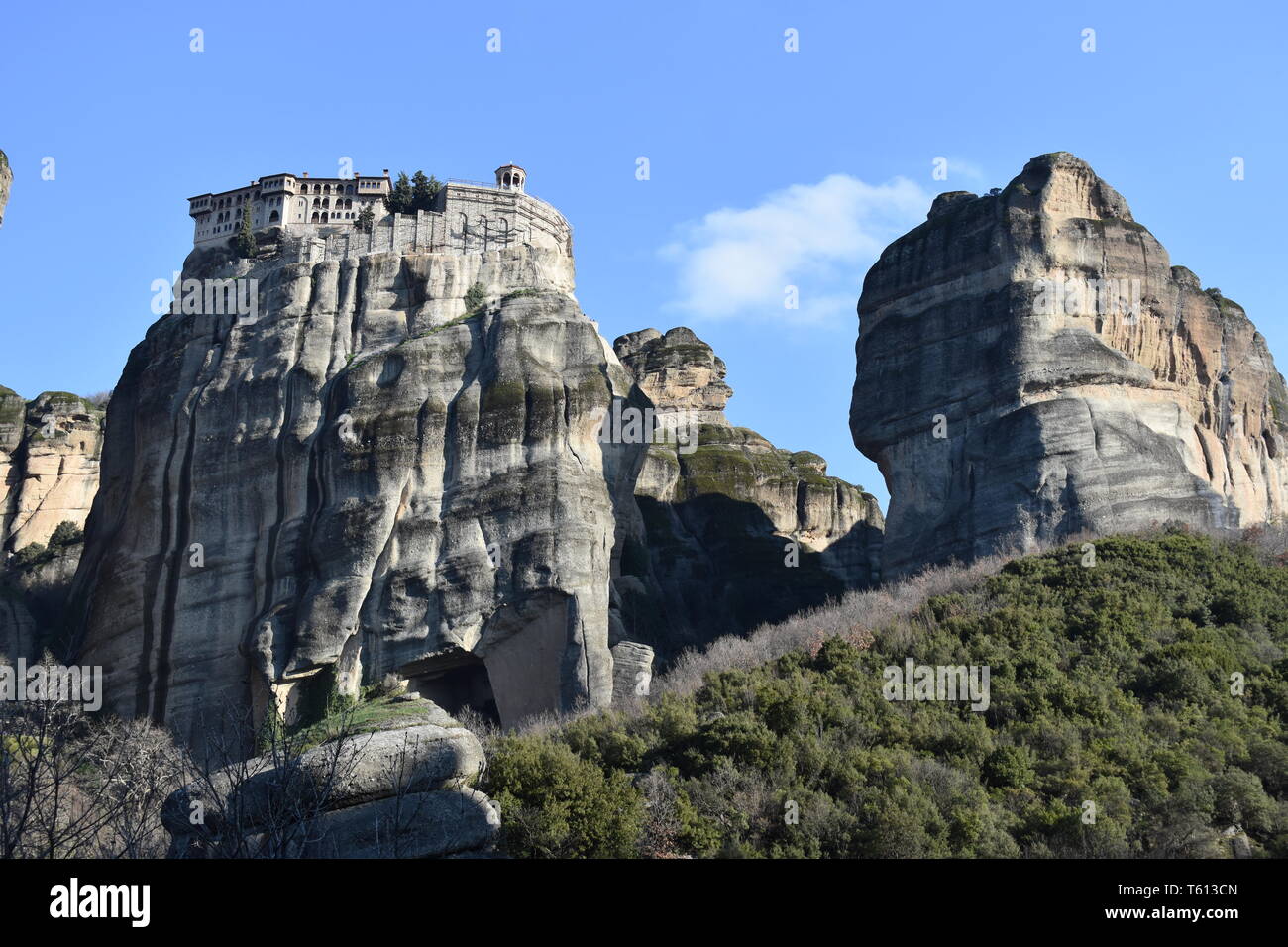 Meglio di Meteora Grecia Monestaries sulle rocce metamorfosi monastero del XIII secolo le ossa dei monaci Viaggi Top 10 Grecia siti religiosi di viaggio Grecia Foto Stock