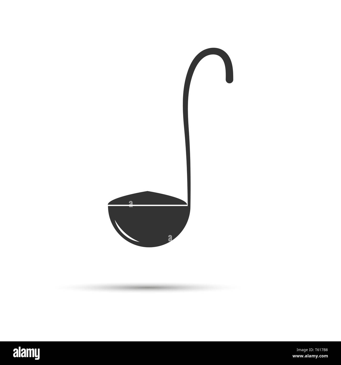 Scoop o siviera per la distribuzione di cibo, icona piatta per la progettazione e la decorazione Illustrazione Vettoriale