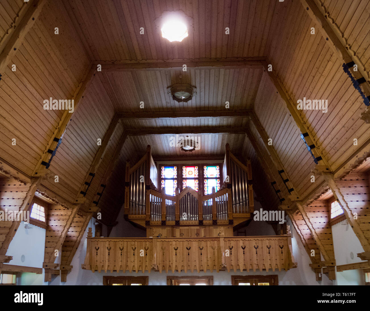 Il Deszkatemplom (chiesa di legno) di Miskolc Foto Stock