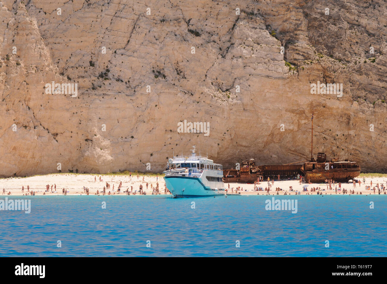 MV Panagiotis a Navagio (naufragio) Baia, Zante Foto Stock