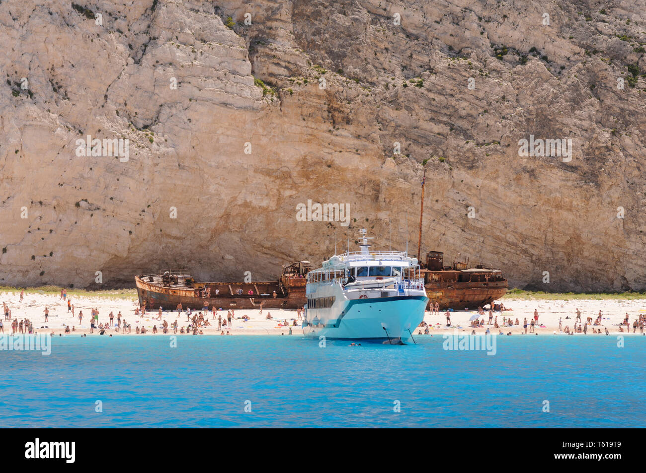 MV Panagiotis a Navagio (naufragio) Baia, Zante Foto Stock