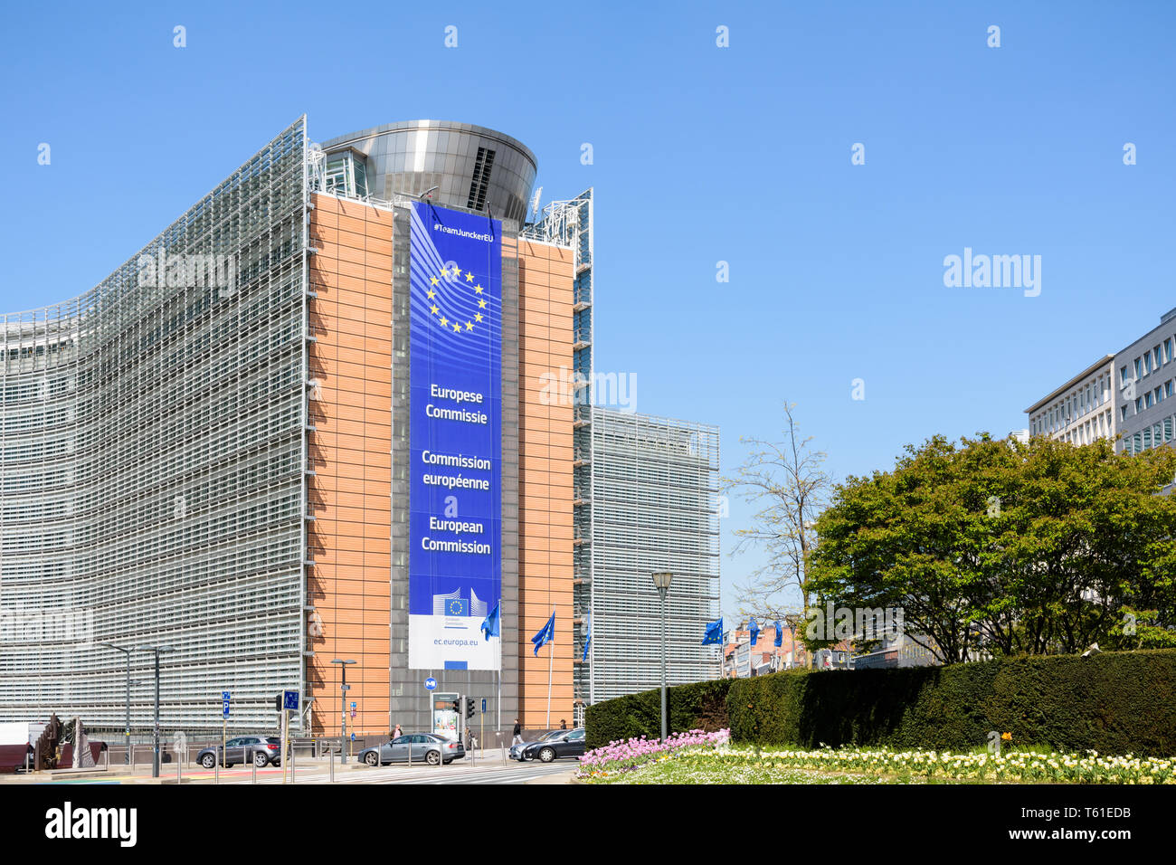 L'edificio Berlaymont nel quartiere europeo di Bruxelles, Belgio, ospita la  sede della Commissione europea a partire dal 1967 Foto stock - Alamy