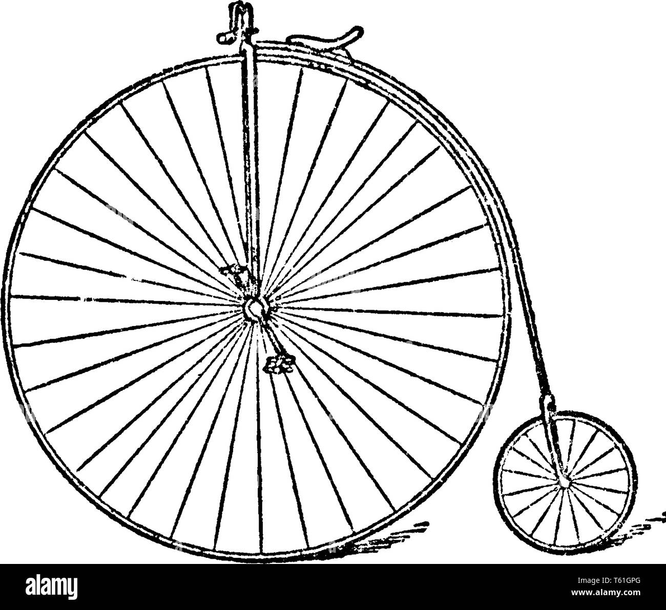 Rudge bicicletta da corsa motori sono stati cambiati a carter secco lubrificazione, vintage disegno della linea di incisione o illustrazione. Illustrazione Vettoriale