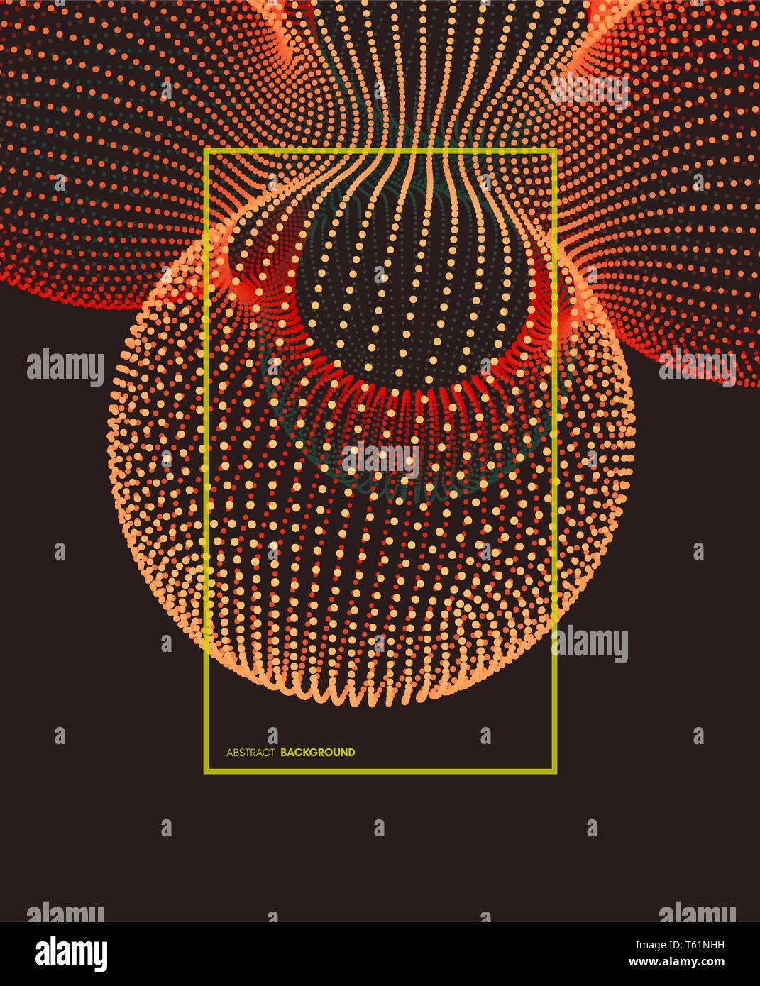3D Astratto struttura molecolare. Lo stile di tecnologia per la scienza, educazione, big dati, visualizzazione e intelligenza artificiale. Illustrazione Vettoriale. Illustrazione Vettoriale