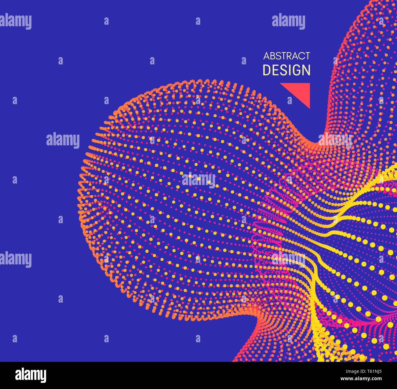 3D Astratto struttura molecolare. Lo stile di tecnologia per la scienza, educazione, big dati, visualizzazione e intelligenza artificiale. Illustrazione Vettoriale. Illustrazione Vettoriale