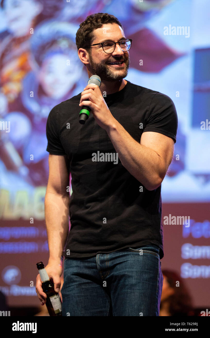 Bonn, Germania. 26 apr, 2019. Tom Ellis al MagicCon 3 al Maritim Hotel. Bonn, 26.04.2019 | Utilizzo di credito in tutto il mondo: dpa/Alamy Live News Foto Stock