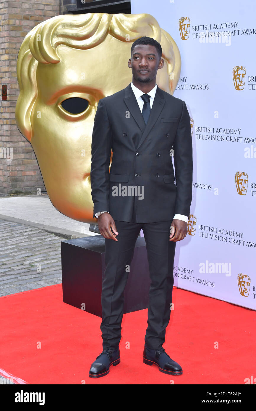 Londra, Regno Unito. 28 apr, 2019. Malachia Kirby Arrivers presso il British Academy Televisione Craft Awards il 28 aprile 2019, Londra, Regno Unito. Credito: Picture Capital/Alamy Live News Foto Stock