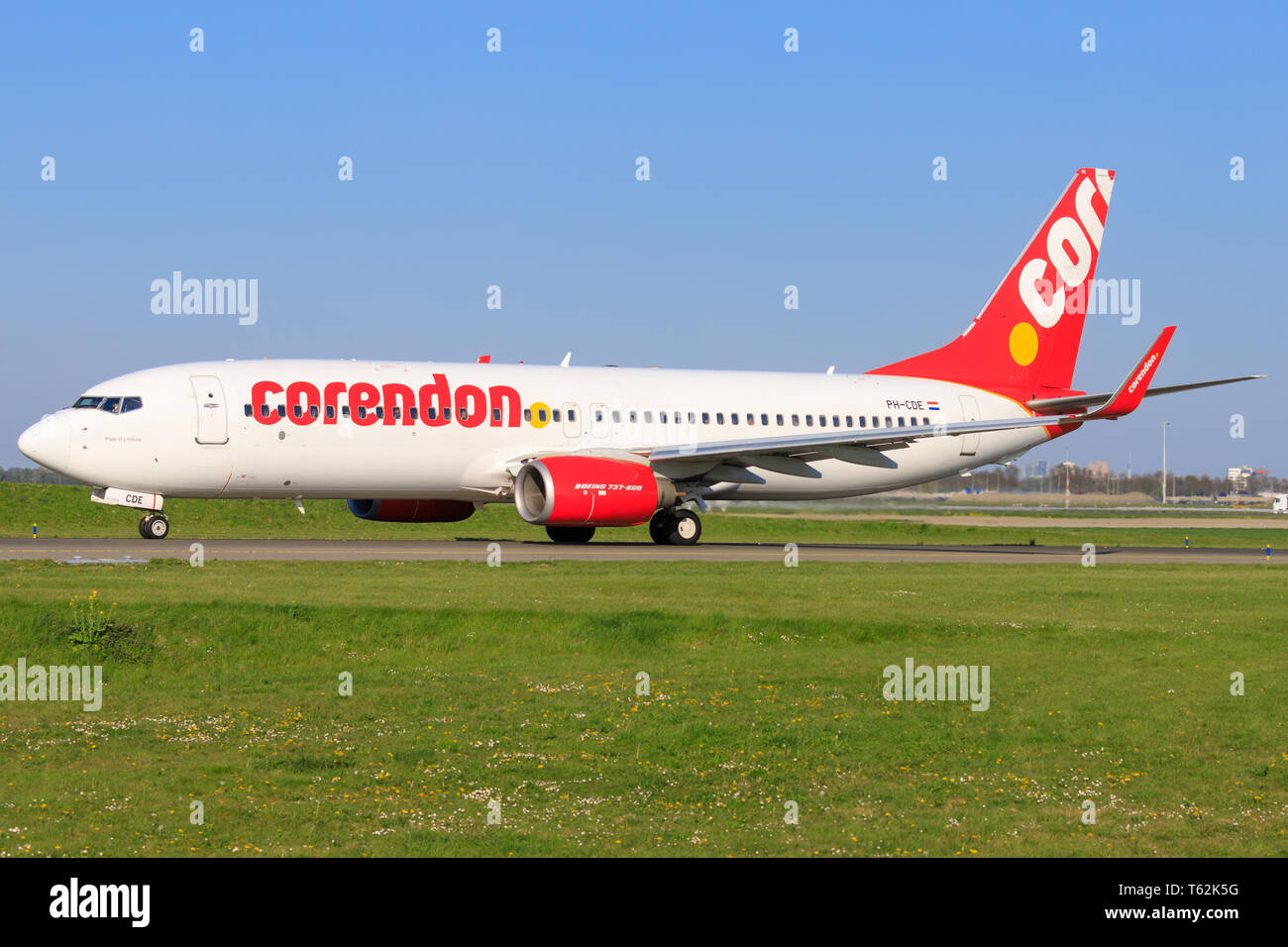 Amsterdam/Netherland Mai 01, 2019: Boeing 737 da Corendon all'Aeroporto di Amsterdam Foto Stock