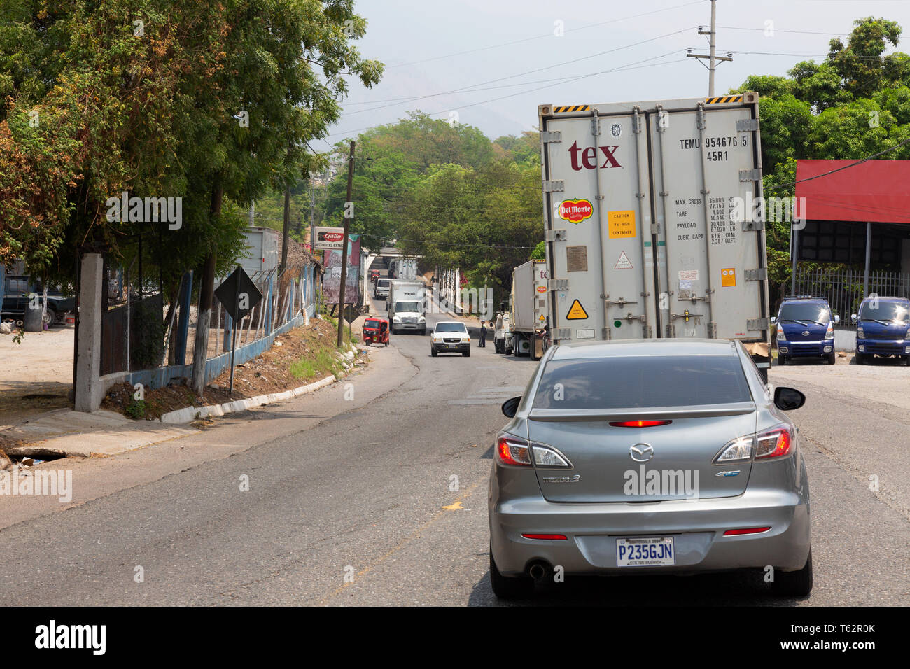 Guatemala ingorghi di traffico - problema comune sulle strade in Guatemala , Guatemala, America Centrale Foto Stock