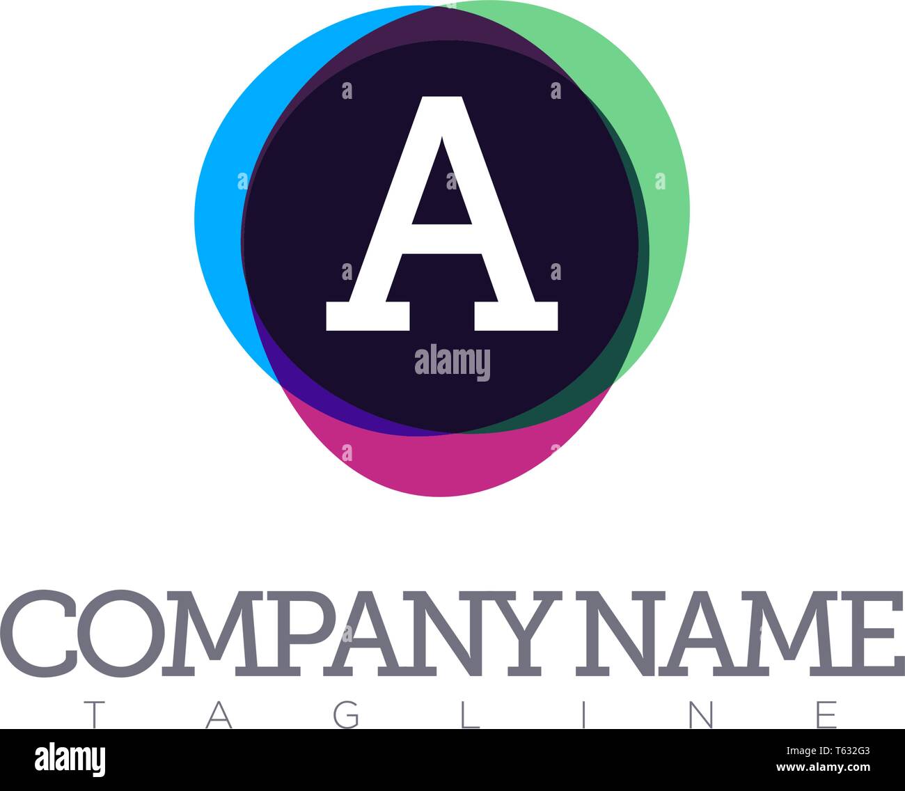 Lettera di un moderno modello di LOGO Illustrazione Vettoriale