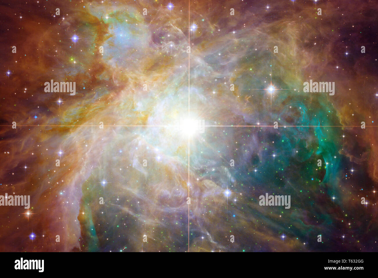 Nebula una nube interstellare di polvere di stelle. Lo spazio esterno dell'immagine. Gli elementi di questa immagine fornita dalla NASA Foto Stock