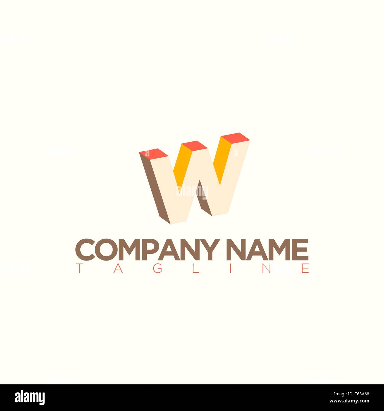 Lettera logo moderno modello Illustrazione Vettoriale