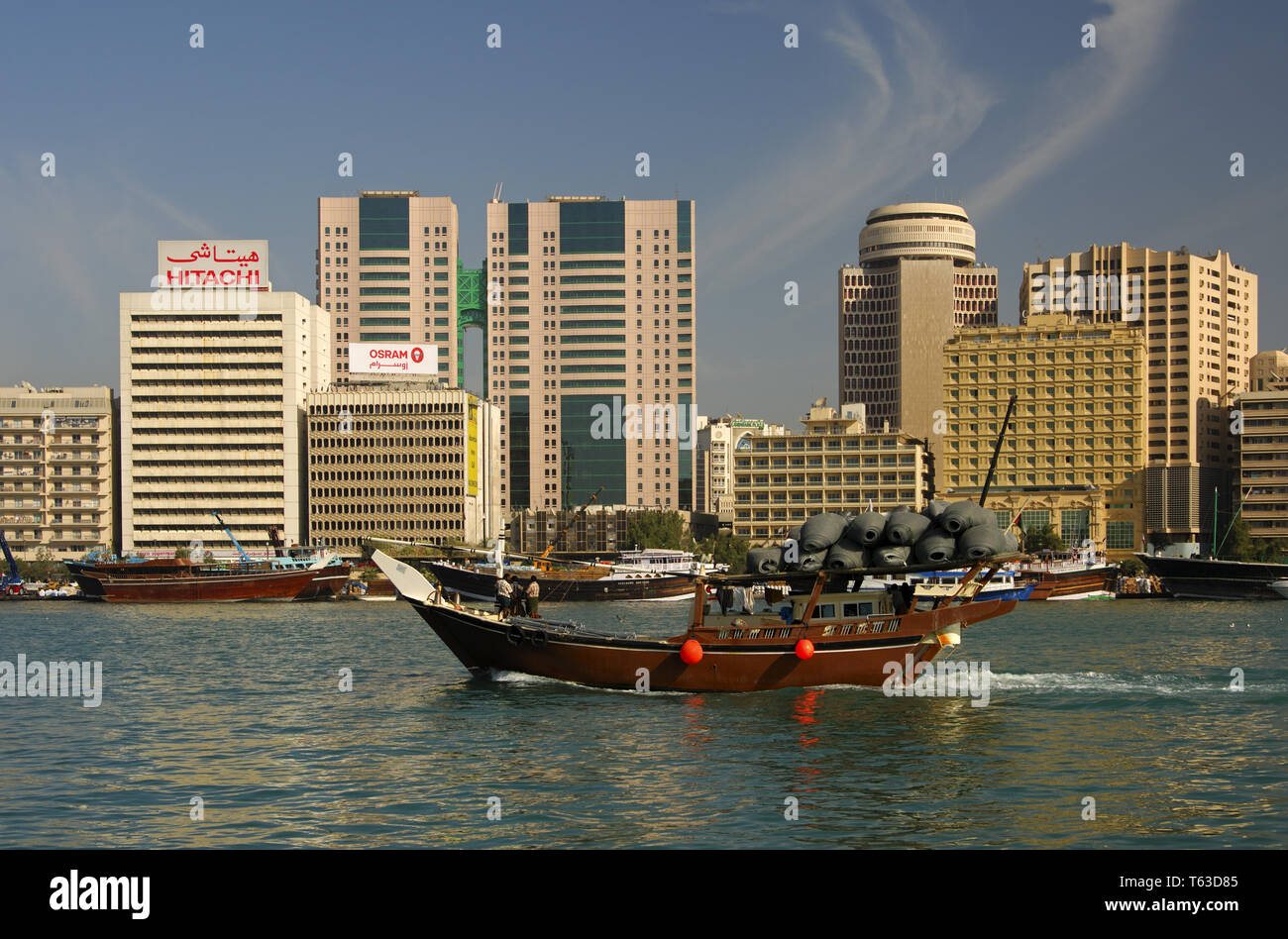 Il Dubai Creek di Dubai Foto Stock
