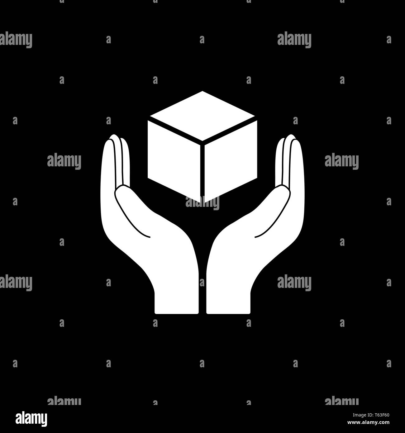 Illustrazione Vettoriale, design piatto. Maneggiare con cura Illustrazione Vettoriale