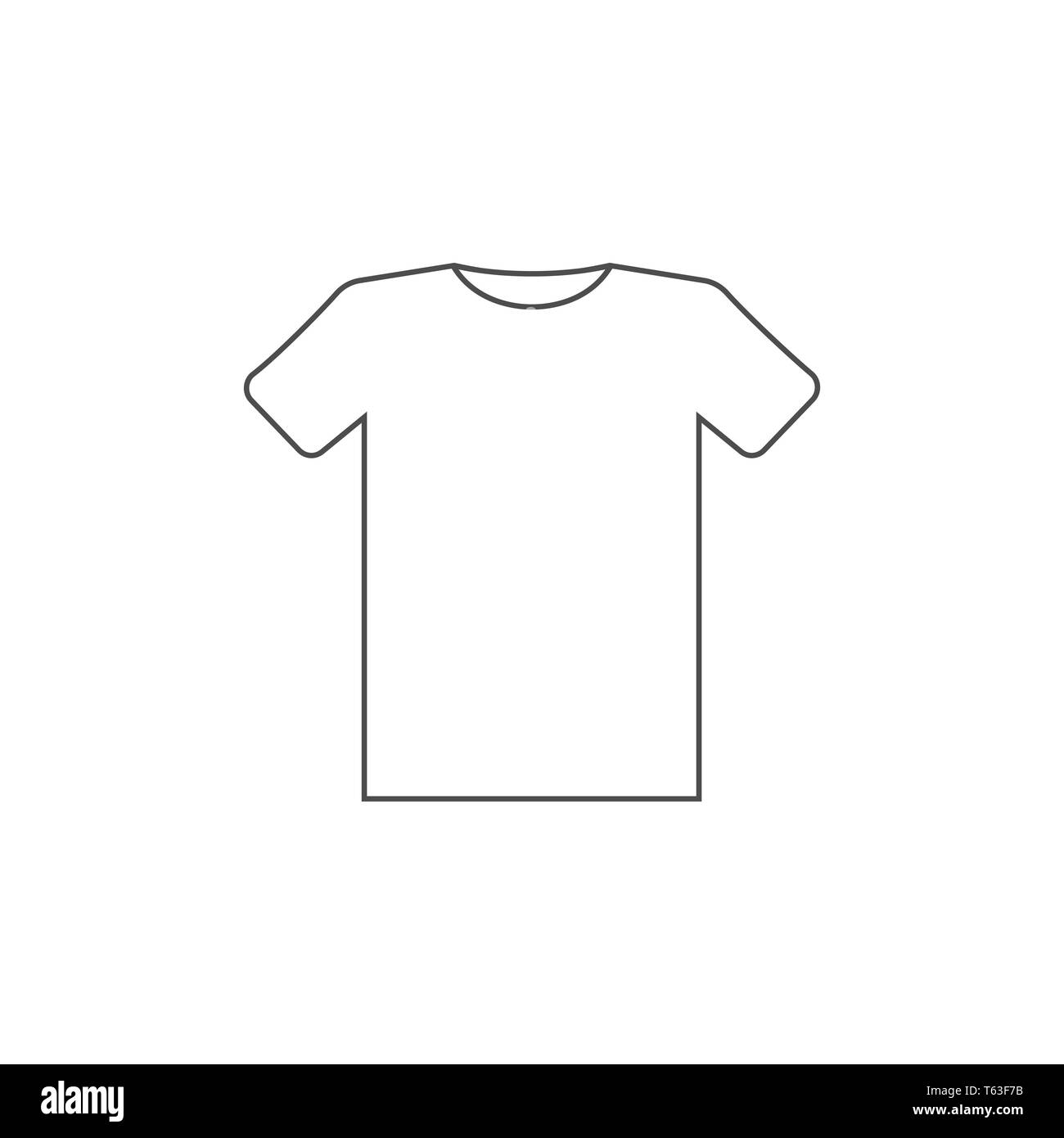 Illustrazione Vettoriale, design piatto. Vestiti di t-shirt icona Illustrazione Vettoriale