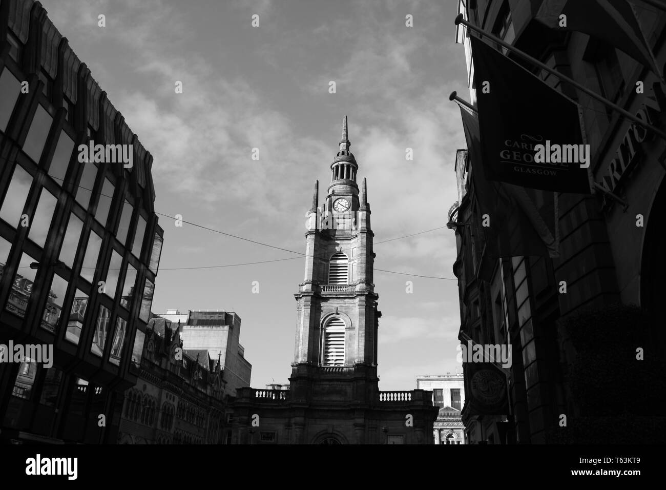 Glasgow, fredda ma asciutta Foto Stock