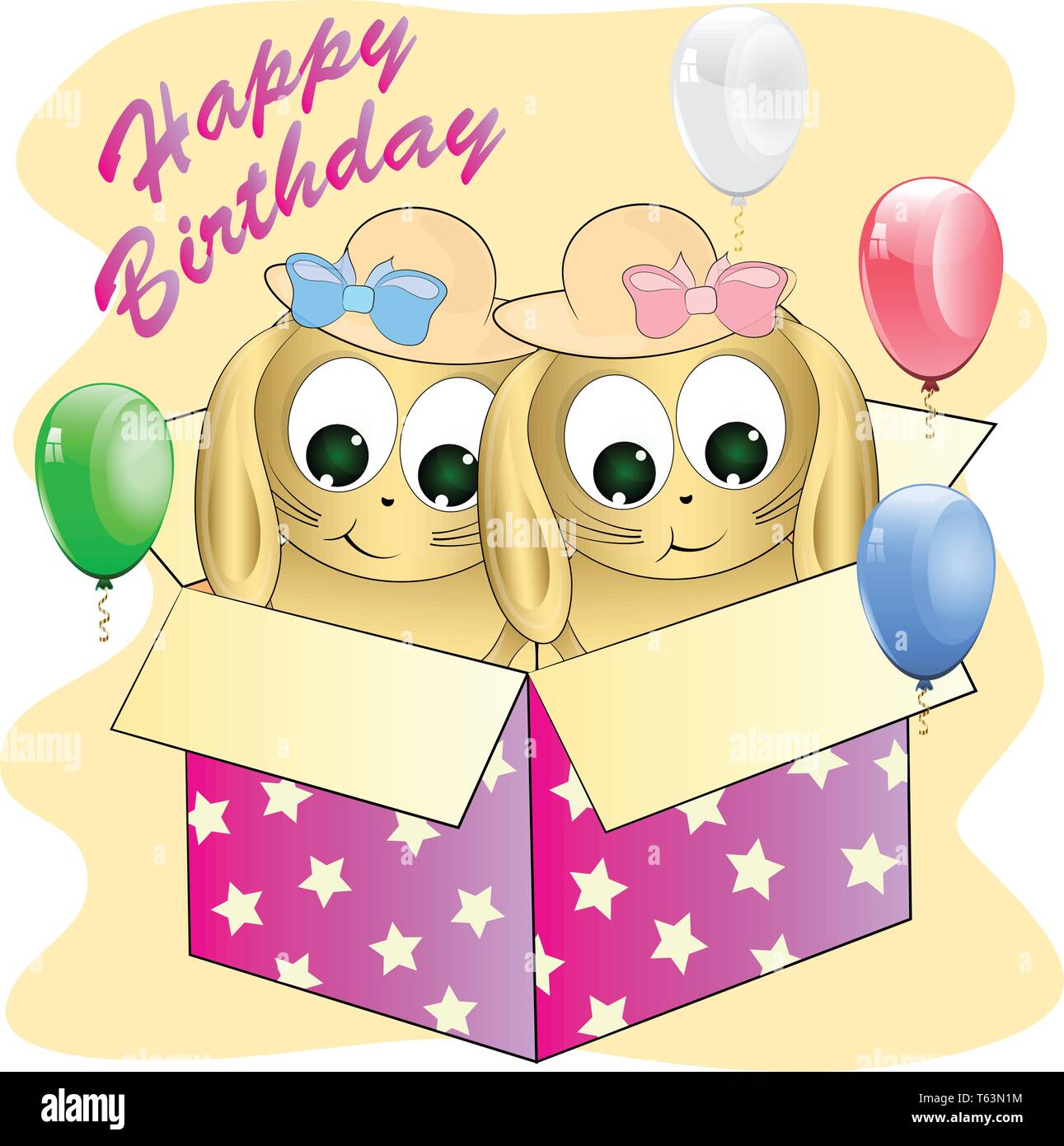 Carta Elegante Con Una Bambina Carina Sorridente Con Un Regalo Buon  Compleanno Biglietto Dauguri In Design Piatto Con Animali Illustrazione  Vettoriale Tutti Gli Oggetti Sono Isolati - Immagini vettoriali stock e  altre