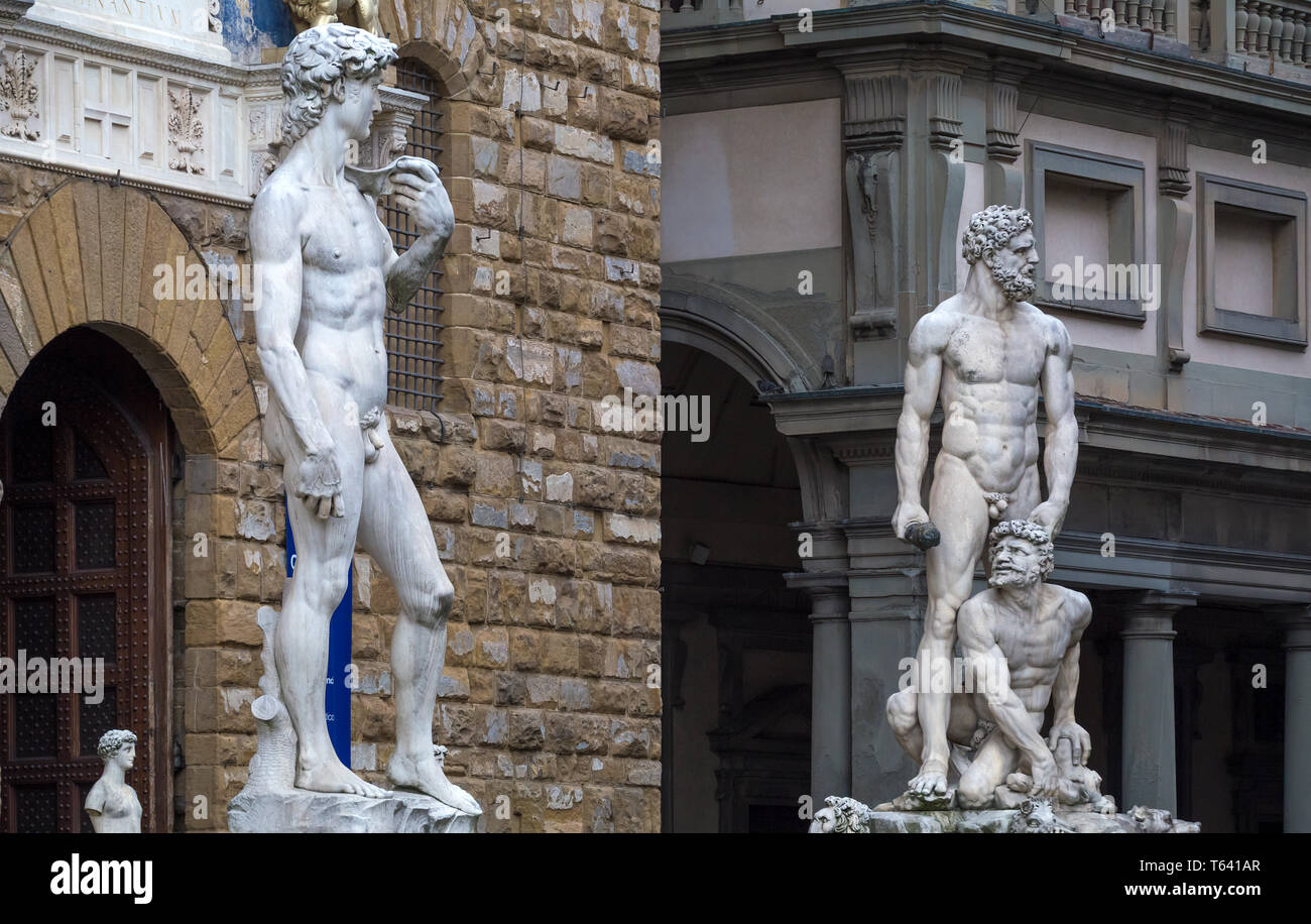 Sculture in Firenze, Italia Foto stock - Alamy