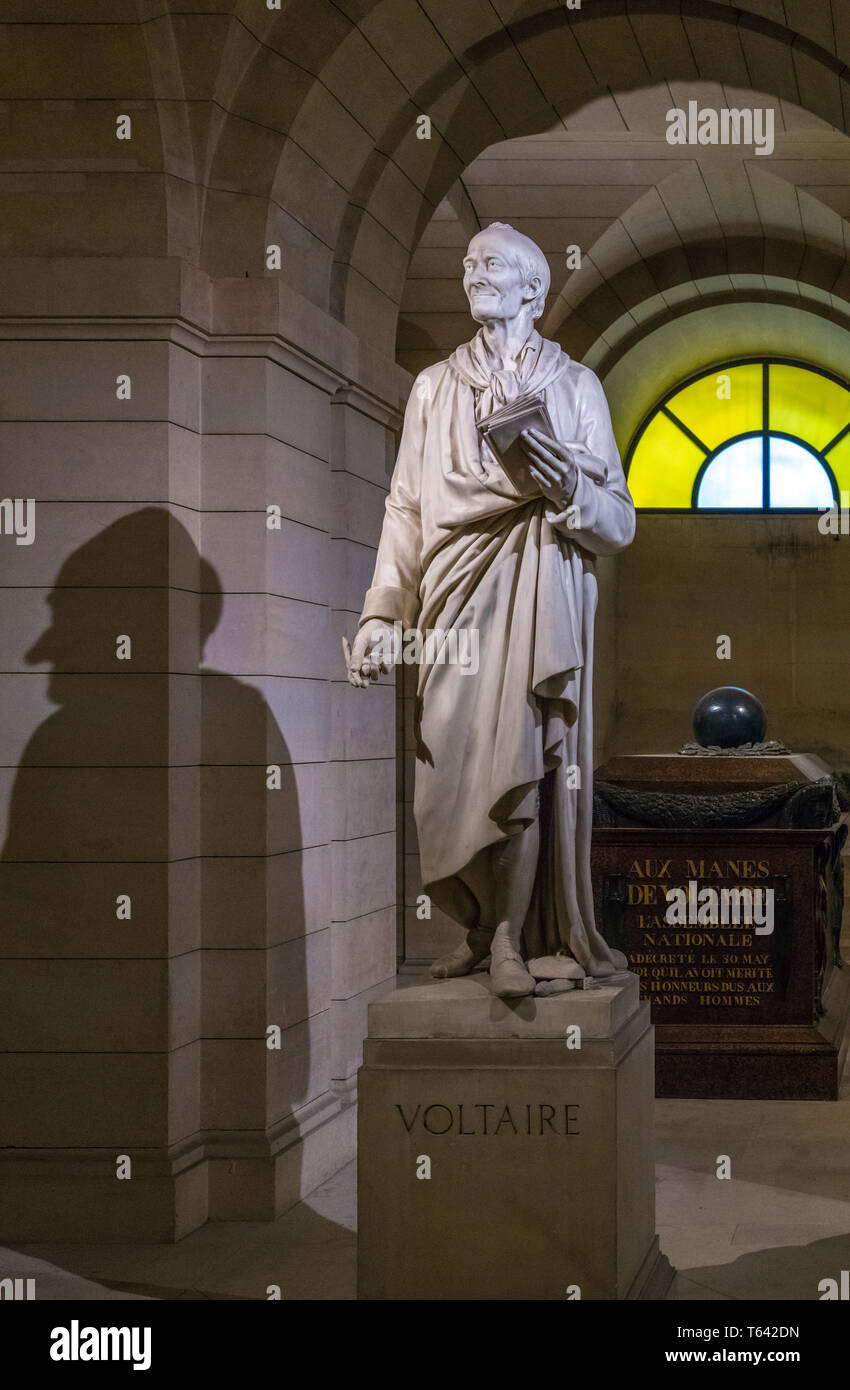 Tomba di Voltaire. Mausoleo di Parigi, Francia. Foto Stock