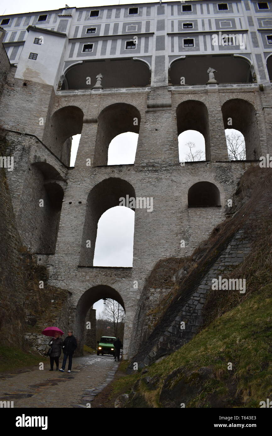 Kresty Krumlov Repubblica Ceca Marzo 18, 2017 viaggio Rep ceca migliori 10 Top 10 viaggi più Rep ceca bellissimo paesaggio storia storico viaggio Europa Foto Stock