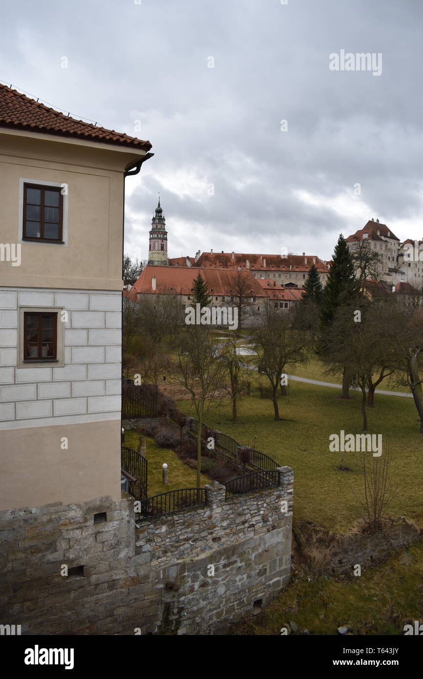 Kresty Krumlov Repubblica Ceca Marzo 18, 2017 viaggio Rep ceca migliori 10 Top 10 viaggi più Rep ceca bellissimo paesaggio storia storico viaggio Europa Foto Stock