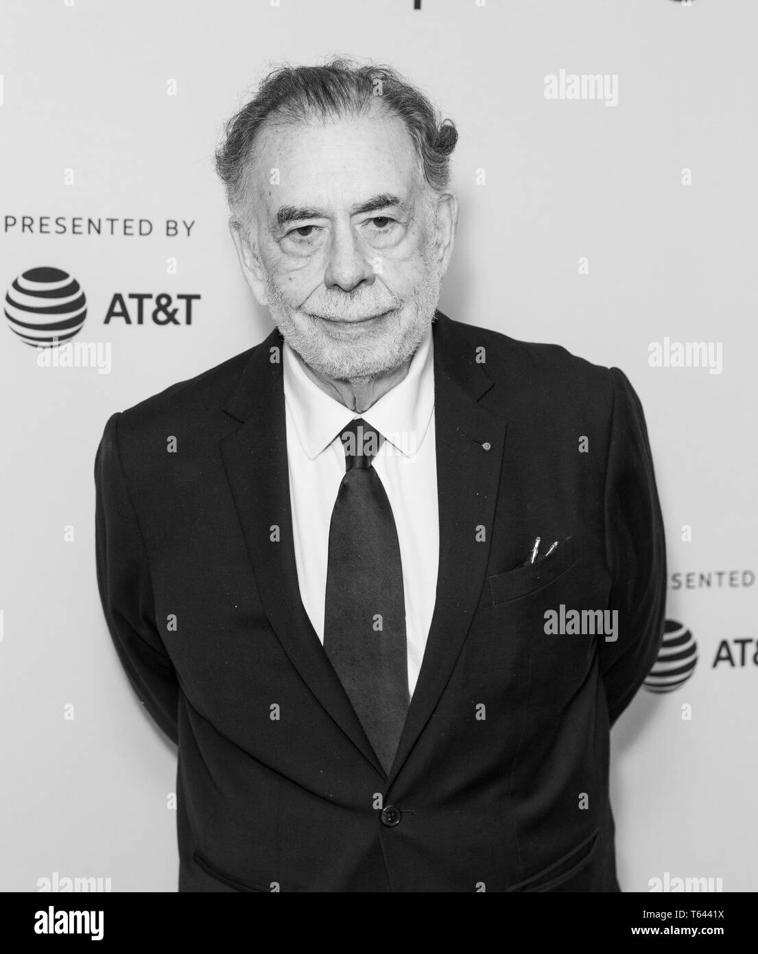 New York, NY - Aprile 28, 2019: Francis Ford Coppola assiste premiere mondiale di Apocalypse Now Final Cut al Beacon Theatre Foto Stock