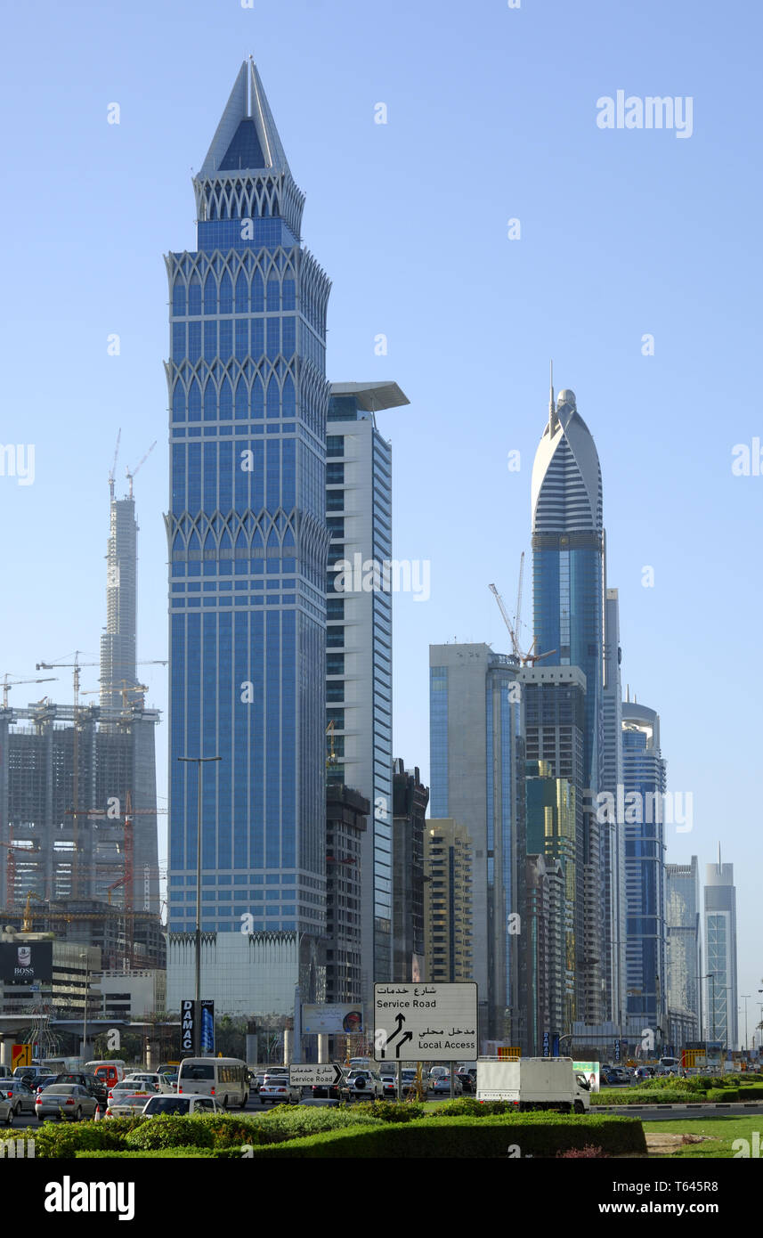Sheikh Zayed Road, Dubai Foto Stock