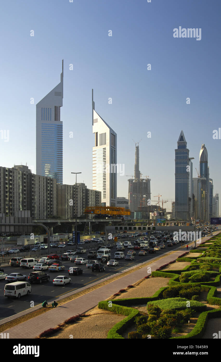 Sheikh Zayed Road, Dubai Foto Stock