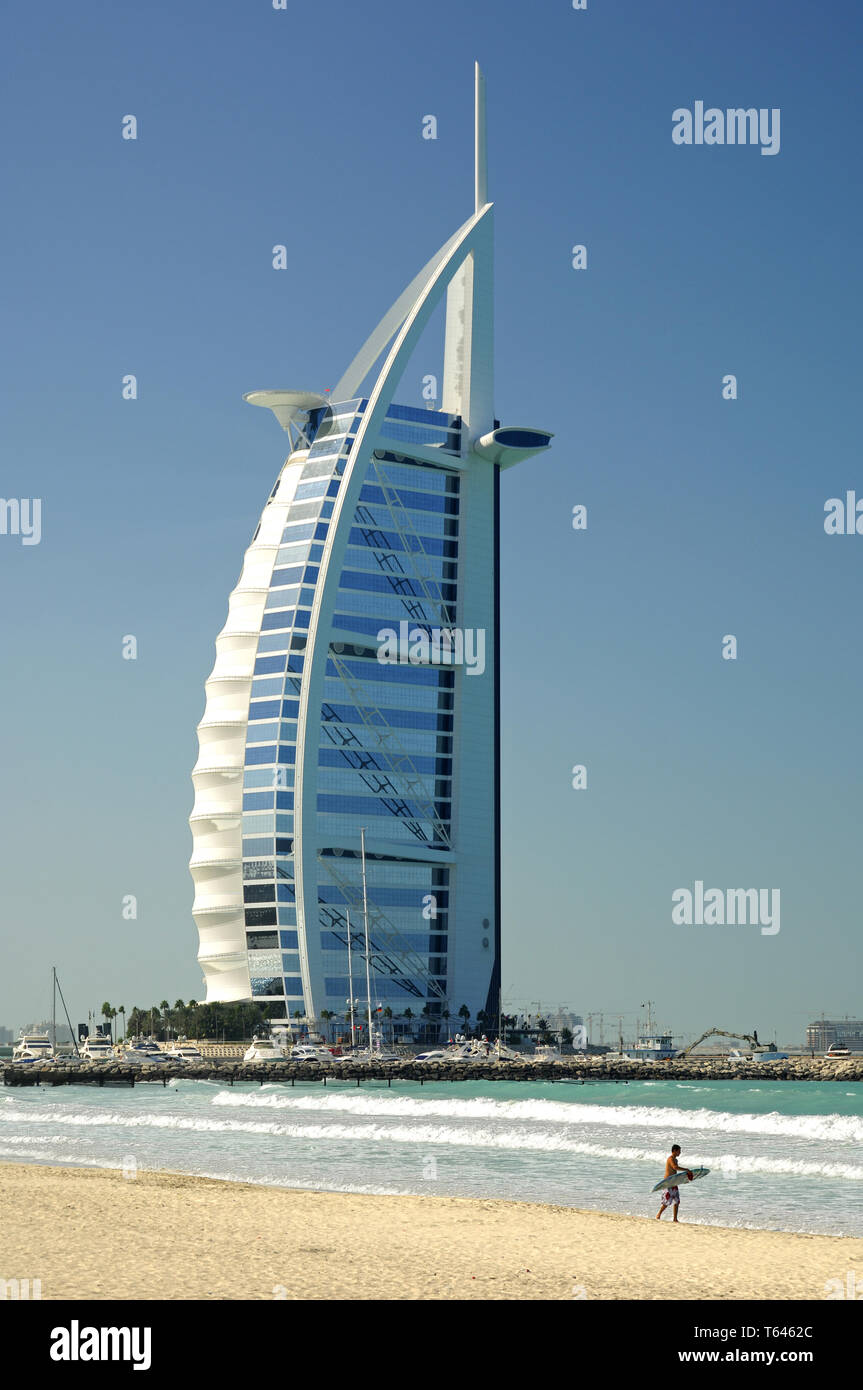 Burj al Arab Hotel in Dubai Foto Stock