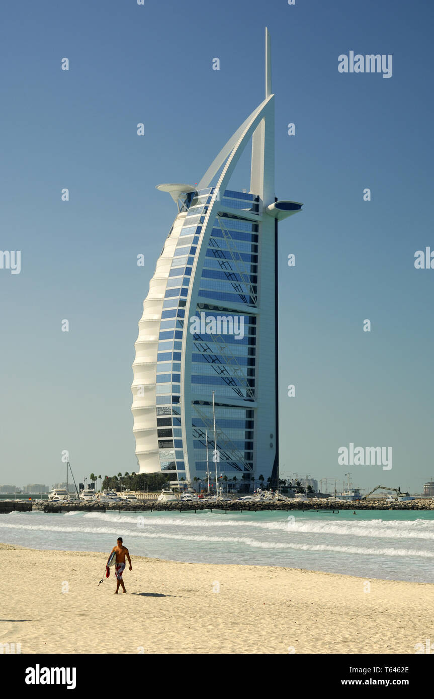 Burj al Arab Hotel in Dubai Foto Stock